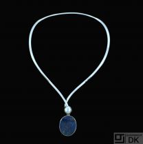 N.E. From. Sterling Silver Neckring with Lapis Lazuli - 1960s