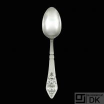 Georg Jensen. Silver Dinner Spoon 011 - Fuchsia / Klokke #2.