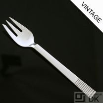 Georg Jensen Silver Pastry Fork 043A - Parallel/ Relief
