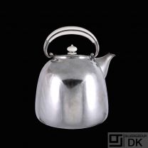 Karl Gustav Hansen. Hammered Sterling Silver Tea Pot #356 - Anno 1960.