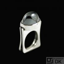 Andreas Mikkelsen. Sterling Silver Ring with Hematite #89