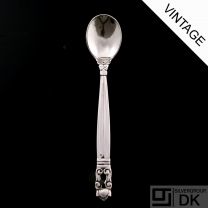 Georg Jensen Silver Salt Spoon, Large - Acorn/ Konge - VINTAGE