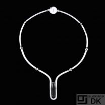 N. E. From - Denmark. Sterling Silver Necklace with Onyx - 1960s