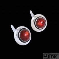 N.E. From. Sterling Silver Cufflinks with Amber. 1960s