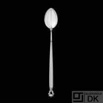 Georg Jensen. Sterling Silver Iced Tea / Latté Spoon 072- Acorn / Konge