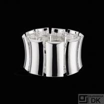 Kurt Nielsen. Sterling Silver 'Ripple' Bracelet - KNDK7 - 19 cm.
