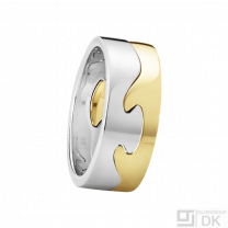 Georg Jensen. Fusion 2-piece Ring - 18k White & Yellow Gold.