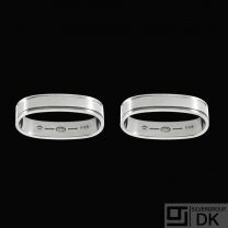 Georg Jensen. A pair of Sterling Silver Pyramid Napkin Rings #22A - Harald Nielsen