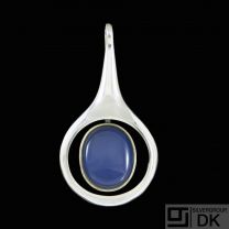 Georg Jensen. Sterling Silver Pendant with Chalcedony #155 - Max Brammer