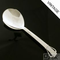 Georg Jensen Silver Serving Spoon, Small 115 - Parallel/ Relief