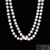 Single-Strand Pearl Necklace - 88 cm.