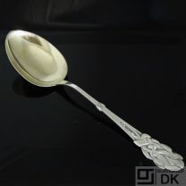 Heimbürger Silver Soup Ladle / Serving Spoon, XL - Mistelten / Mistletoe 