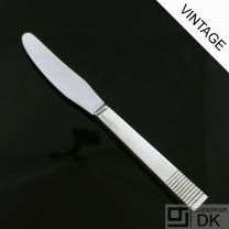 Georg Jensen Silver Dinner Knife, Long Handle 014 - Parallel/ Relief