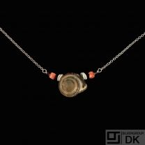 Torben Hardenberg. Necklace with Moon Snail, Coral and Puka Shell. 