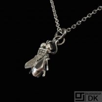 Torben Hardenberg. Oxidized and gilded Sterling Silver 'Fly' Pendant.