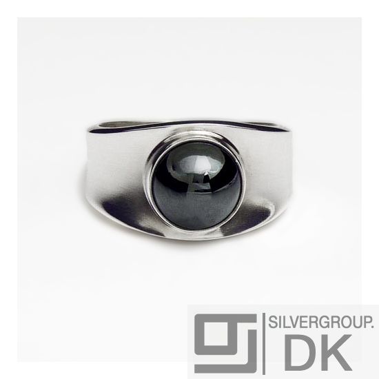 Georg Jensen Silver Ring # 124 with Black Onyx