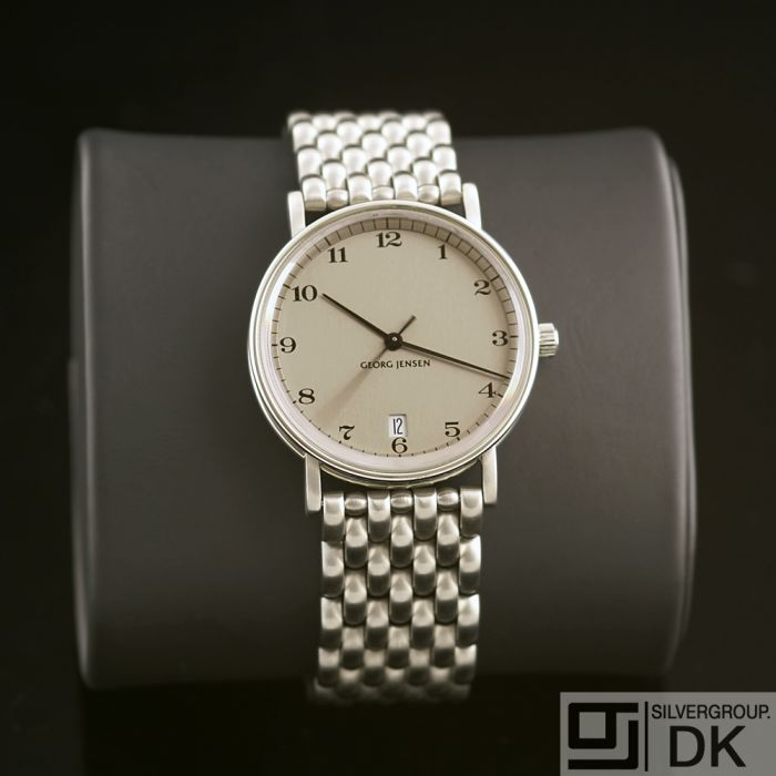 Georg Jensen Automatic Watch w/ Grey Dial & Steel Bracelet - Bo Bonfils  #365D