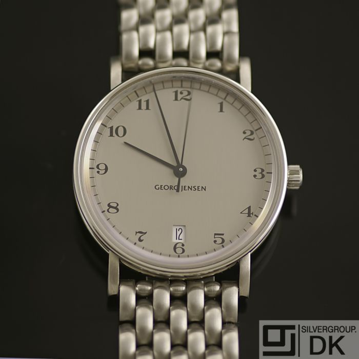 Georg Jensen Automatic Watch w/ Grey Dial & Steel Bracelet - Bo Bonfils  #365D