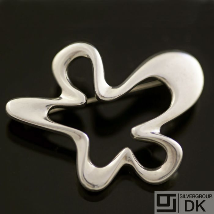 Georg Jensen Silver Brooch - #321 Splash - VINTAGE