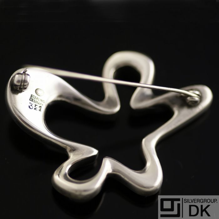 Georg Jensen Silver Brooch - #321 Splash - VINTAGE