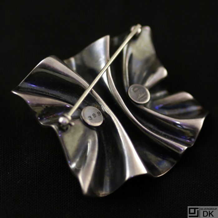 Georg Jensen Sterling Silver and Gold Brooch - #399