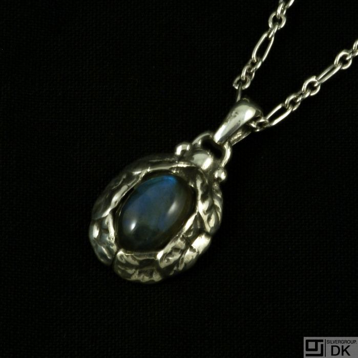 Georg Jensen Sterling Silver Pendant of the Year 1997 with Labradorite