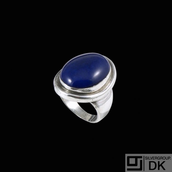 Georg Jensen. Sterling Silver Ring with Lapis Lazuli #46A - Harald Nielsen