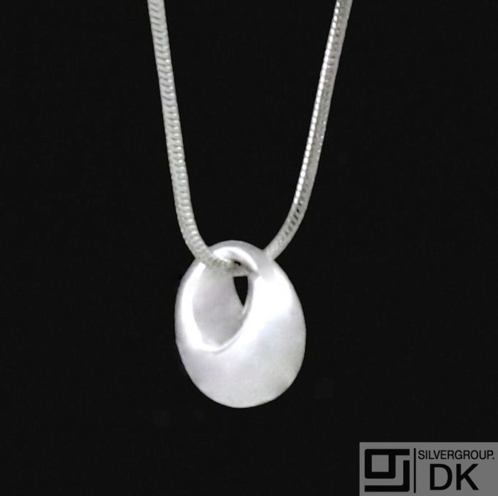 Georg Jensen. Sterling Silver 'LUNA' Pendant with Snake Chain #446 - Kim  Buck