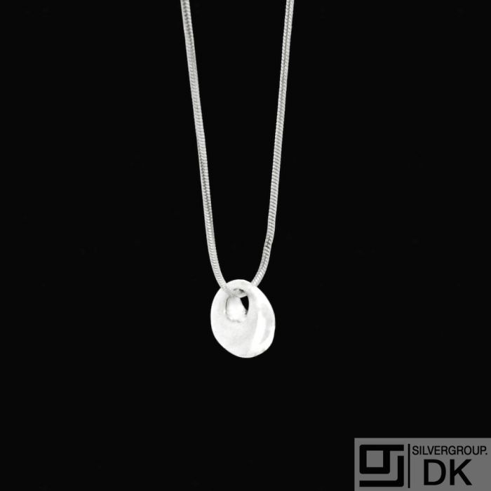 Georg Jensen. Sterling Silver 'LUNA' Pendant with Snake Chain #446 - Kim  Buck