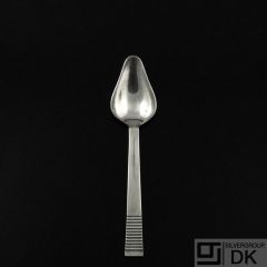 Georg Jensen Sterling Silver Fruit Spoon, Triangular 075 - Parallel / Relief - Vintage