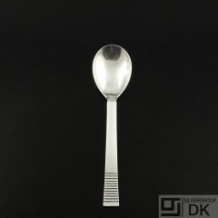 Georg Jensen Sterling Silver Ice Cream Spoon 076 - Parallel / Relief - Vintage
