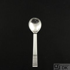 Georg Jensen Silver Salt Spoon 103 - Parallel/ Relief - Vintage