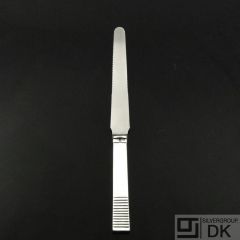 Georg Jensen Silver Grapefruit Knife, Curved Steel Blade 215 - Parallel / Relief - Vintage