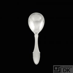 Georg Jensen. 830s Silver Sugar Spoon 171- Beaded / Kugle. Anno 1925