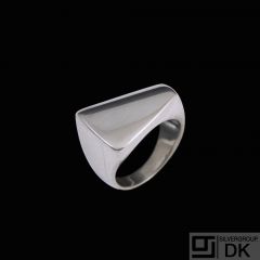 Georg Jensen. Sterling Silver Ring #141 - Plaza - Henning Koppel. Size 49mm