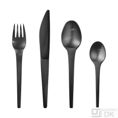 Georg Jensen. Black Steel Cutlery Set. 4 pcs. - CARAVEL - Henning Koppel