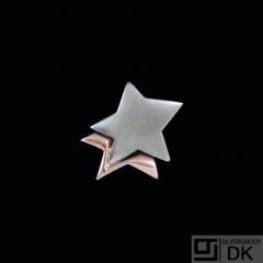 Toftegaard - Denmark. 14k Rose & White Gold Star Pendant.